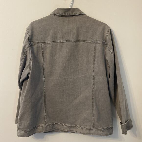 Additions by Chico's Women's Jacket Stretch Denim Gray Size 3 - Picture 7 of 7
